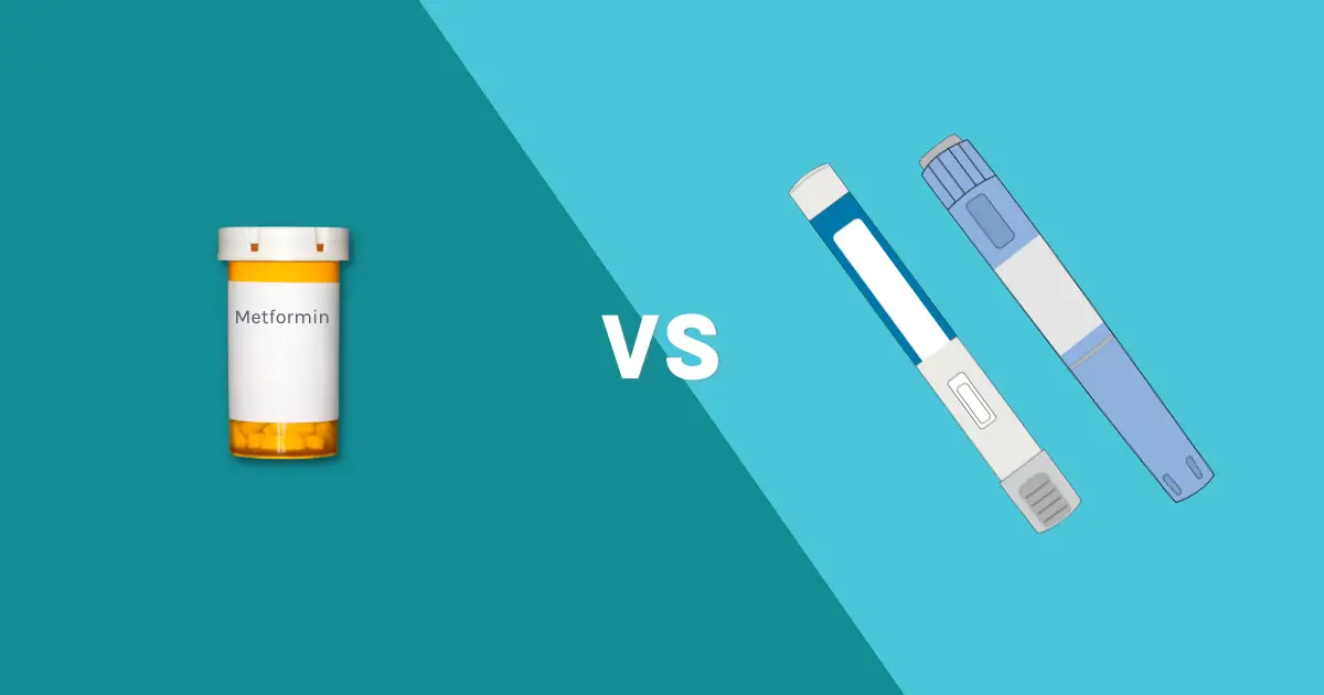 Metformin vs. semaglutide