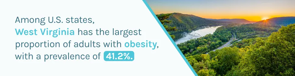  The US states with the highest rates of obesity 