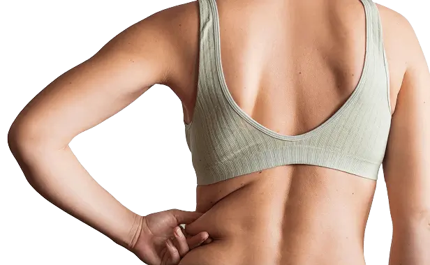 Rectangle-1 Woman pinching excess fat on body